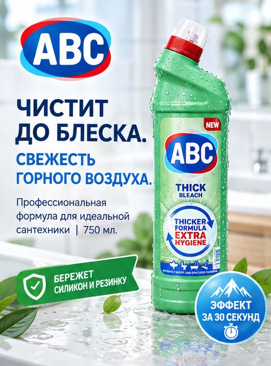 АВС Чистящий гель для сантехники Горный Воздух 750 мл