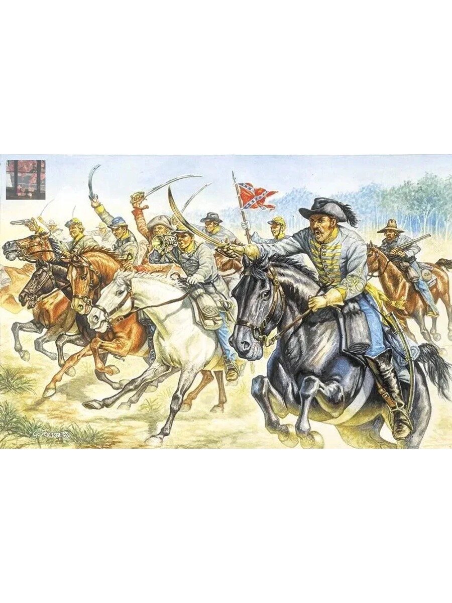 Сборная модель "Солдаты CONFEDERATE CAVALRY (AMERICAN CIVIL WAR)" (1:72), артикул 6011