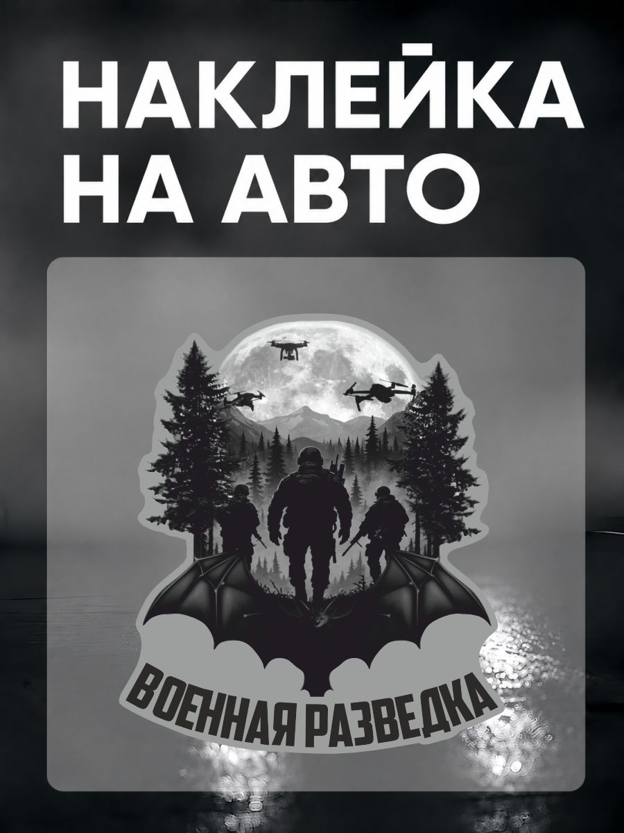 Наклейка на авто военная разведка летучая мышь