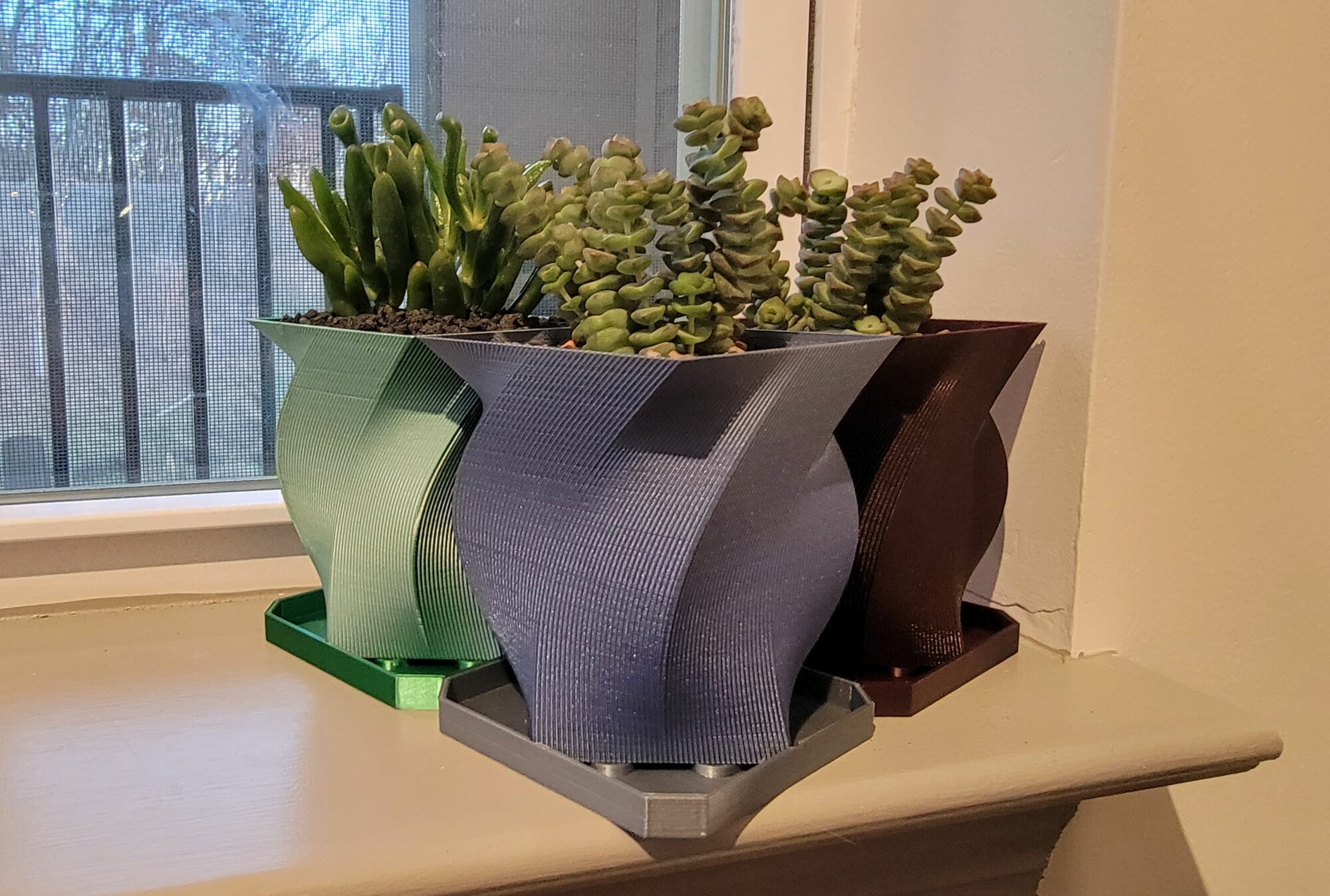 Кашпо для растений дизайнерская, 3D-печать под заказ, арт. PZ-PLANT-PR-97420