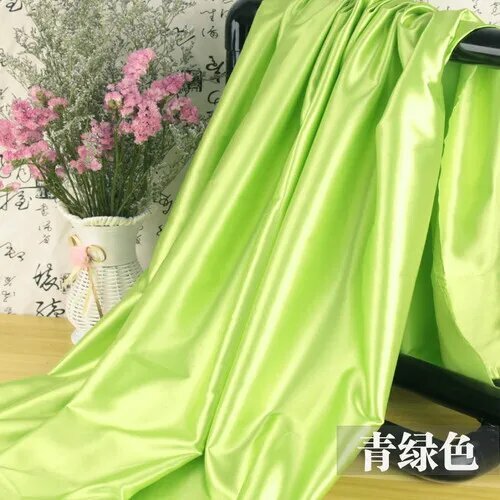 Атласная ткань зеленая, Green 49, 1.5х1 м