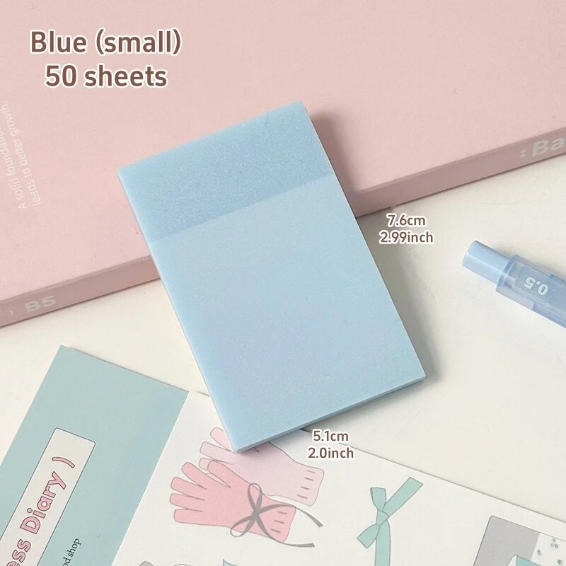 Прозрачные липкие заметки VALIOSOPA 50 листов Blue Small