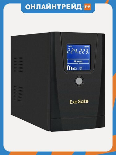 Изображение товара Источники бесперебойного питания Exegate SpecialPro Smart LLB-1000. LCD. AVR.1SH.2C13 1000VA/550W
