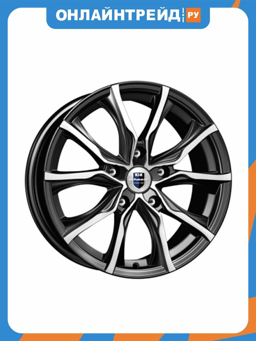 Диск K&k Твист 7.5x17/5x112 D57.1 ET47 алмаз чёрный