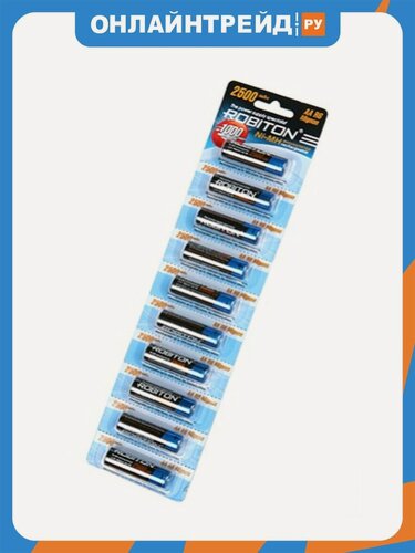 Изображение товара Аккумулятор Robiton LR6 AA 2500 mAh (уп 10 шт)