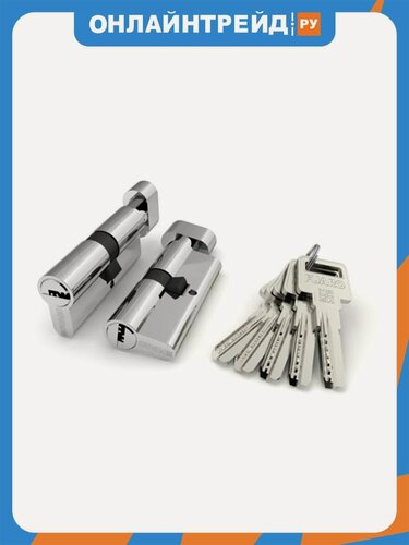 Изображение товара Цилиндровый механизм Fuaro (R602) R 6002 Knob 100 (45+10+45) CP хром 5Key с вертушкой