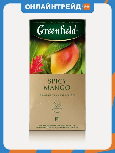Изображение товара Чай Greenfield Spicy Mango, улун, 25 пакетиков
