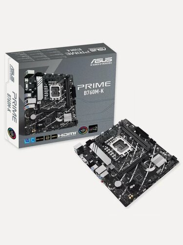 Изображение товара Материнская плата ASUS PRIME B760M-K, поддержка RAID, DDR5, microATX