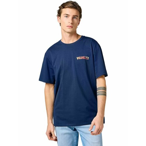 фото Футболка wrangler men graphic tee, размер xl, синий