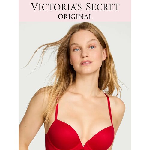 фото Бюстгальтер victoria's secret smooth push-up bra, 1 шт., размер 38b, красный