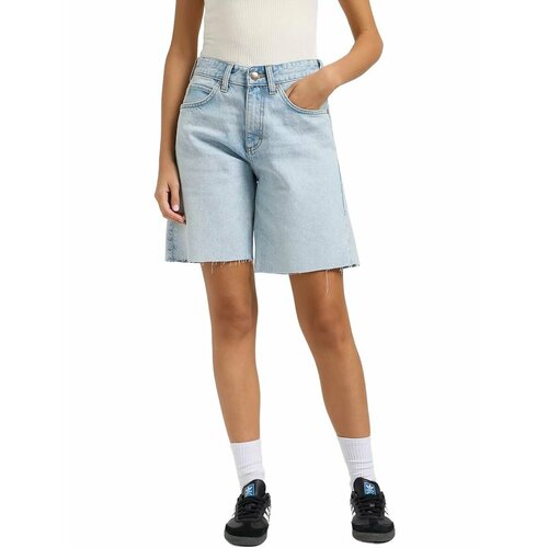 фото Шорты lee women rider loose shorts, размер 27, синий