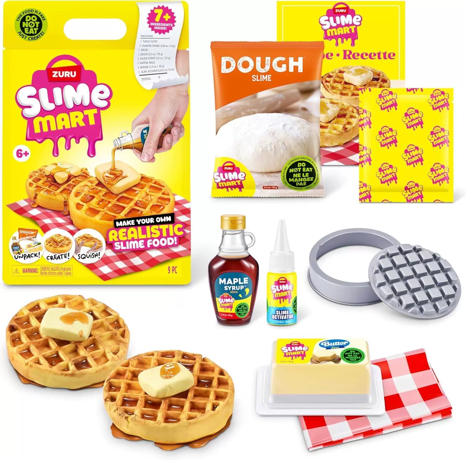 Slime DIY Waffle Shopping Bag Toy - Непригодный для употребления, 1 шт, мягкая текстура, развлечение для детей,