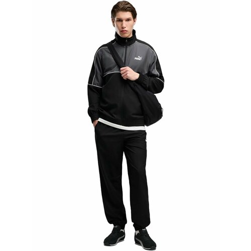 фото Костюм спортивный puma woven colorblock suit, размер l, черный