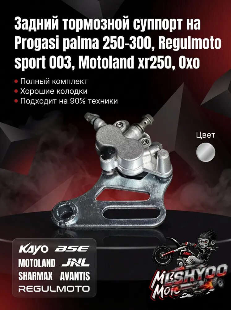 Задний тормозной суппорт на Regulmoto sport 003, Regulmoto athlete250, Motoland xr250