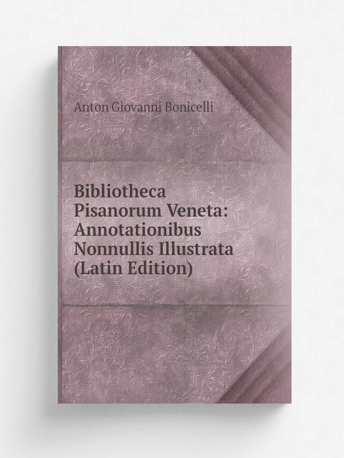 Bibliotheca Pisanorum Veneta: Annotationibus Nonnullis Illustrata (Latin Edition) | Anton Giovanni Bonicelli | Репринт