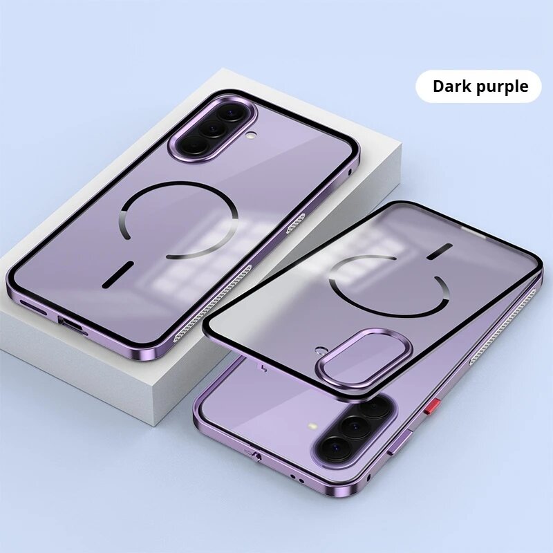Чехол Samsung Galaxy A37 PURPLE с металлической рамкой