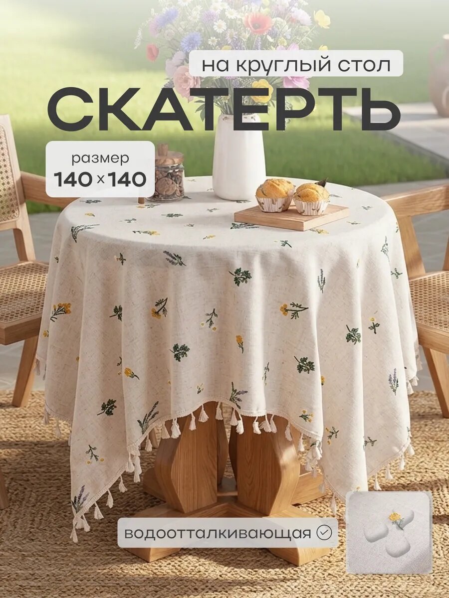 Скатерть 140Х140 на круглый стол