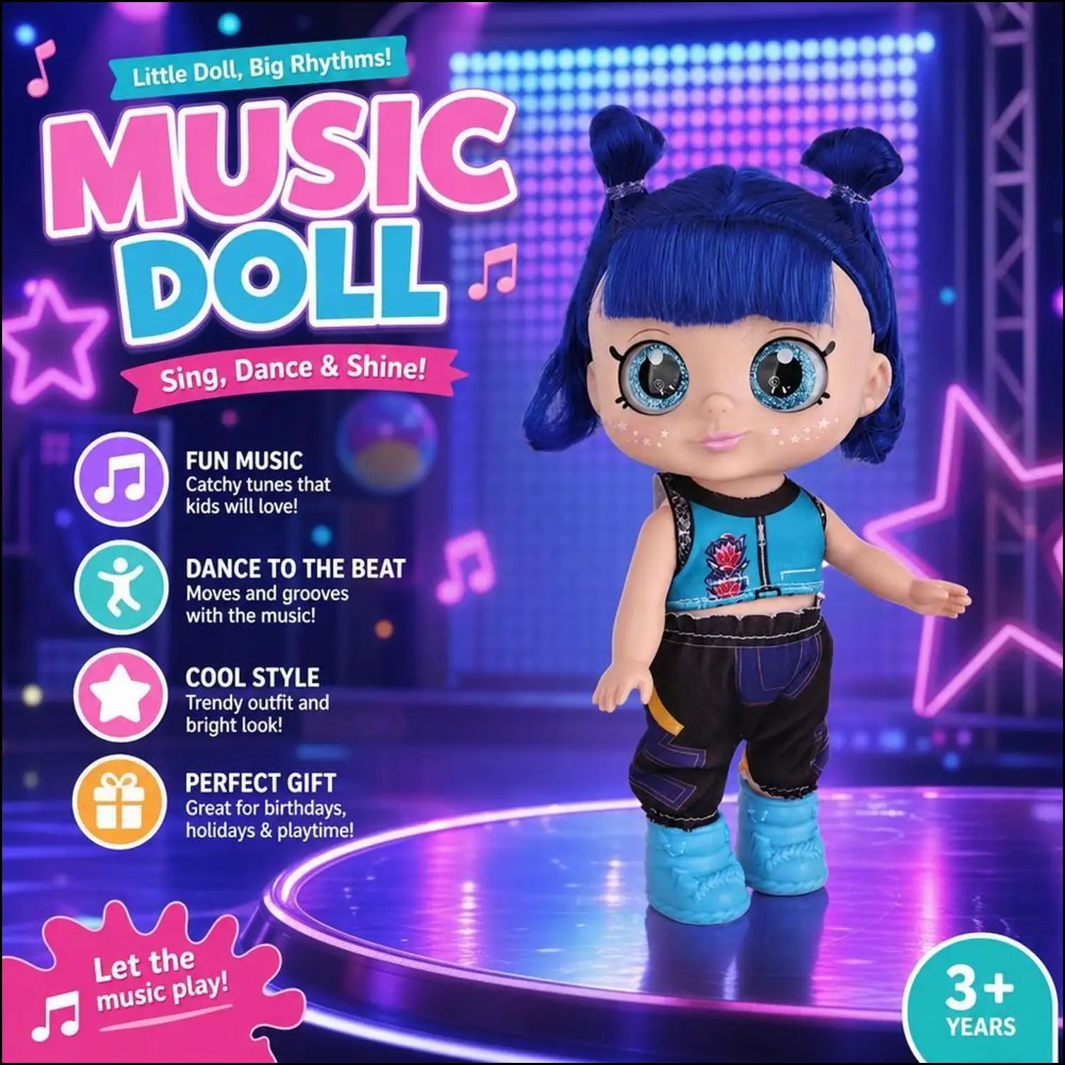 Музыкальная кукла, поёт и танцует, игровая игрушка для девочек дома
