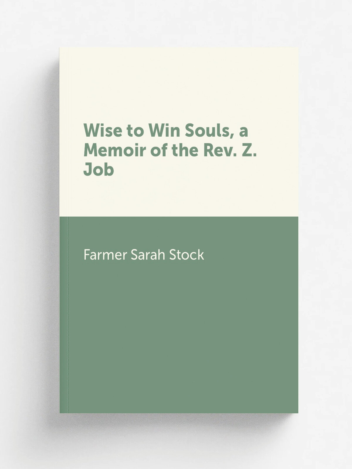 Wise to Win Souls, a Memoir of the Rev. Z. Job | Farmer Sarah Stock | Репринт