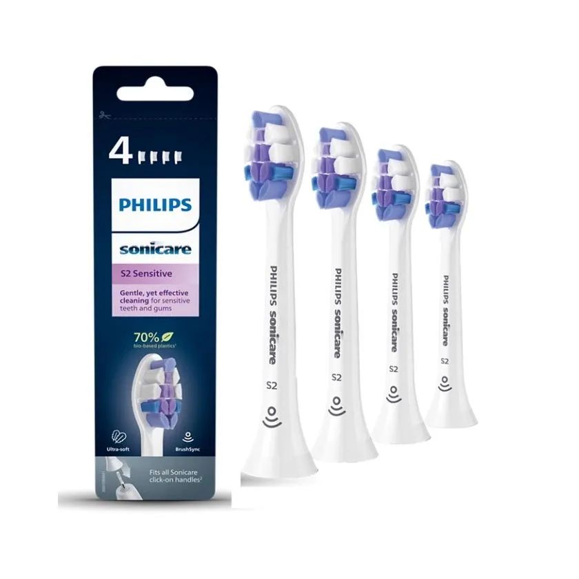 Насадка для электрической зубной щетки Sonicare S2 Sensitive HX6054, 4 шт.--NS930