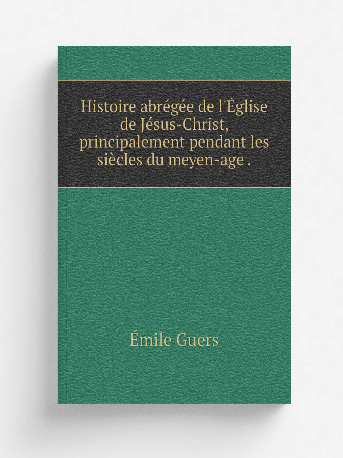 Histoire abr.g.e de l'. glise de J. sus-Christ, principalement pendant les si.cles du meyen-age . | . mile Guers | 1850 | Delhorbe | Репринт