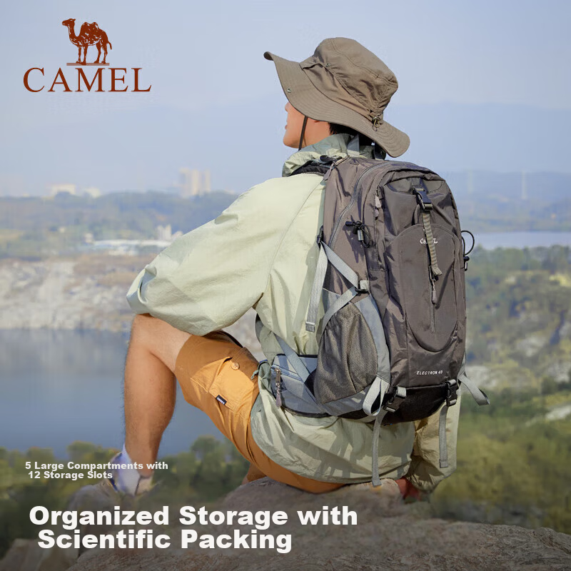 CAMEL горный походный рюкзак для активного отдыха - легкий универсальный вместимостью 23-32л темно-серый