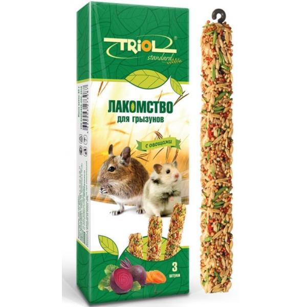Triol Лакомство Standard для грызунов с овощами 3шт, 80 гр