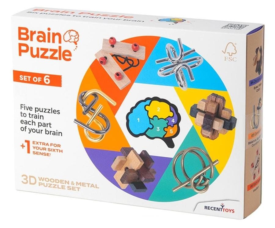 Головоломка Recent Toys Brain Puzzle, 6 элементов