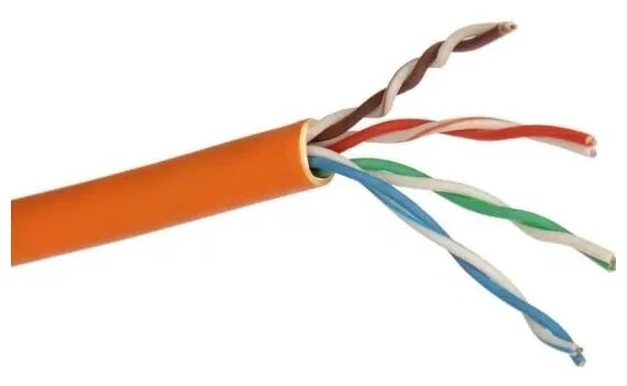 Кабель Exegate UTP 4 пары кат5e 24AWG LSZH бухта 305м оранжевый (EX256747RUS)