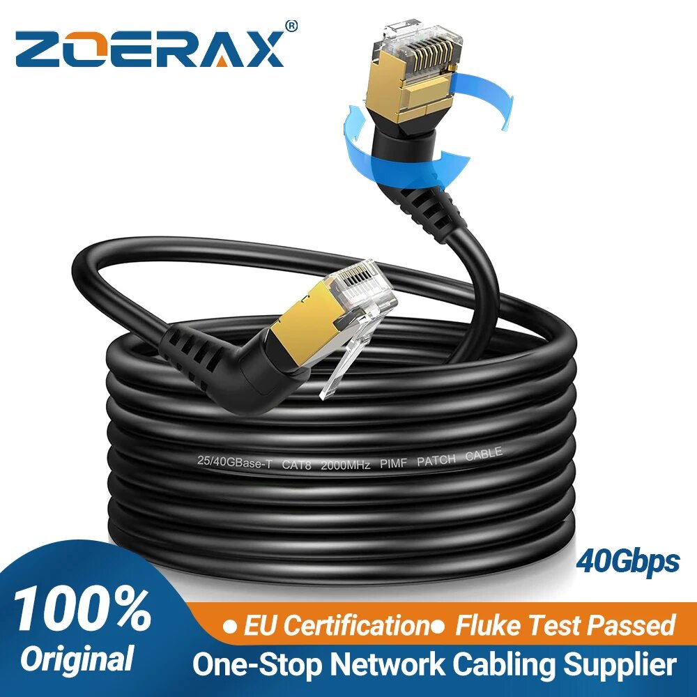 ZoeRax CAT8 Ethernet кабель 1m