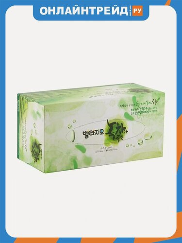 Изображение товара Салфетки косметические Bellagio Green Tea с экстрактом зеленого чая, 210 шт