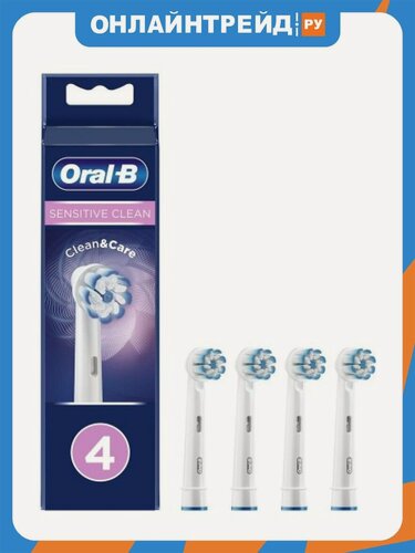 Изображение товара Насадка для электрической зубной щетки Oral-b ORAL B Sensitive Clean EB60, 4 шт