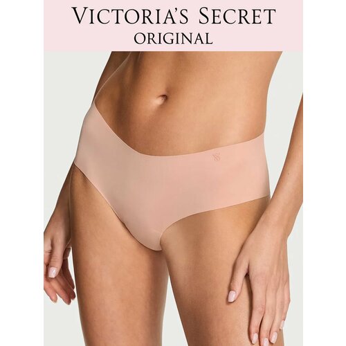 фото Трусы victoria's secret no-show cheeky panty, размер s, бежево-розовый