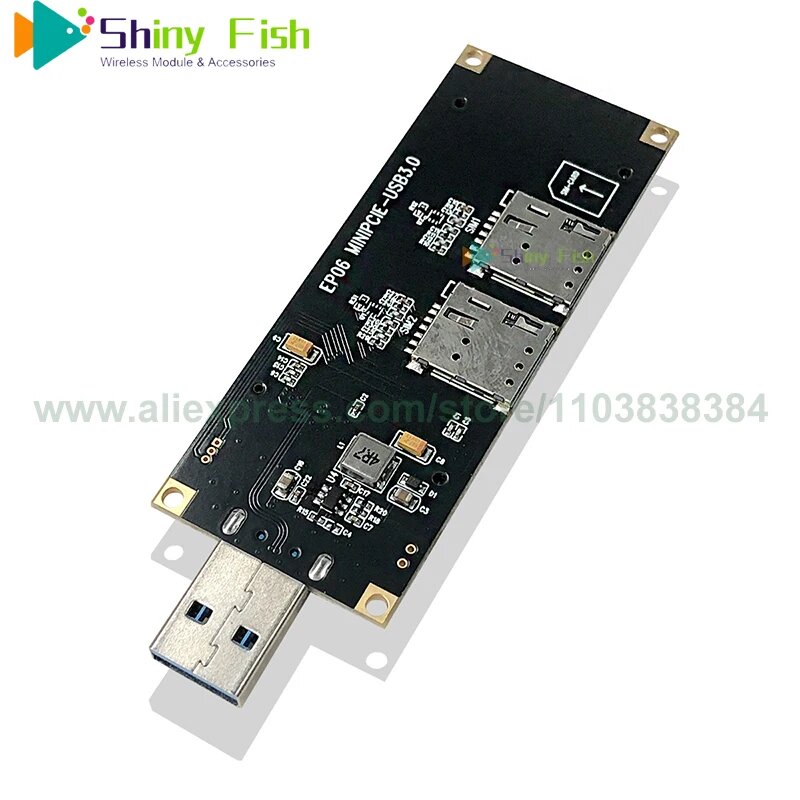 Адаптер USB 3.0 к Mini PCIE, клавиатура с двумя слотами для SIM-карты для модуля MINI PCI-e 4G EP06-E EC25 EC21 SIM7600E-H SIM7600SA
