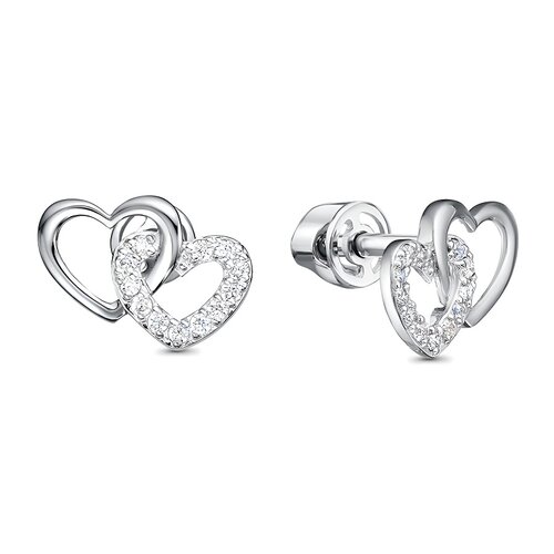 фото Серьги яхонт, серебро, 925 проба, фианит