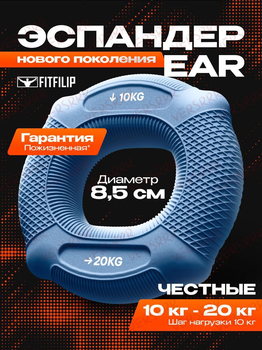 Эспандер , 20 кг, Артикул: 5162711391, Материал: Силикон, Цвет: Голубой