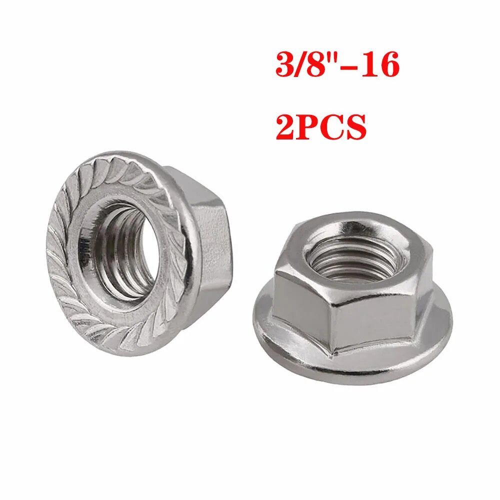 Шестигранные стопорные гайки GooBetter UNC 1/2"-13 1/4"-20 3/8"-16 5/16"-18 из нержавеющей 2pcs