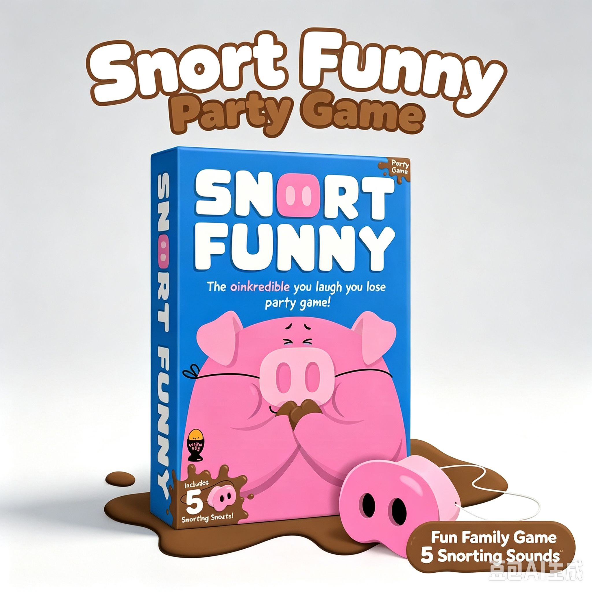 Настольная игра Snort Funny ХрюЗабава, вечериночная игра для компании, версия на английском языке, помогает изучать английский язык