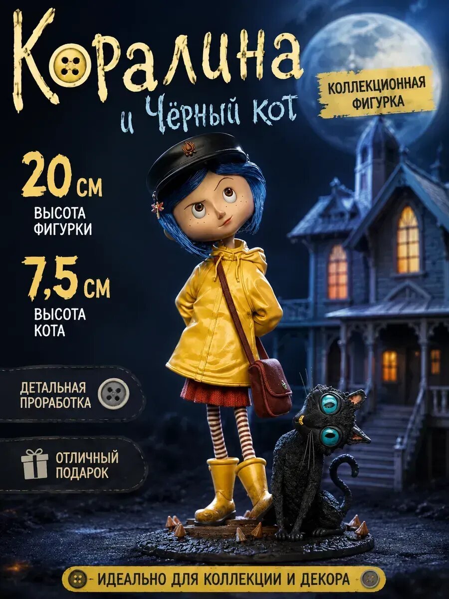 Фигурка Коралина в стране кошмаров 4 в 1