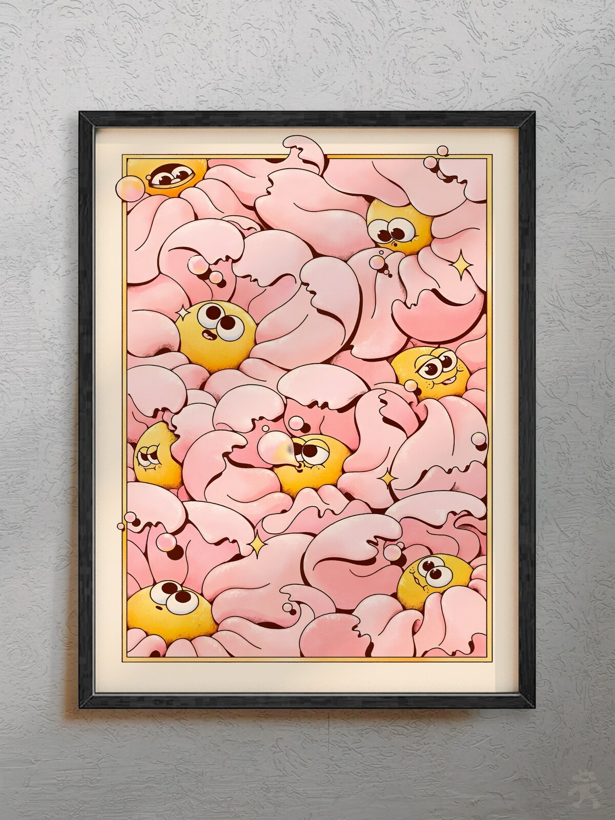 Интерьерный постер "Bubble Blossom" в стиле pinterest, формат 30x40 см