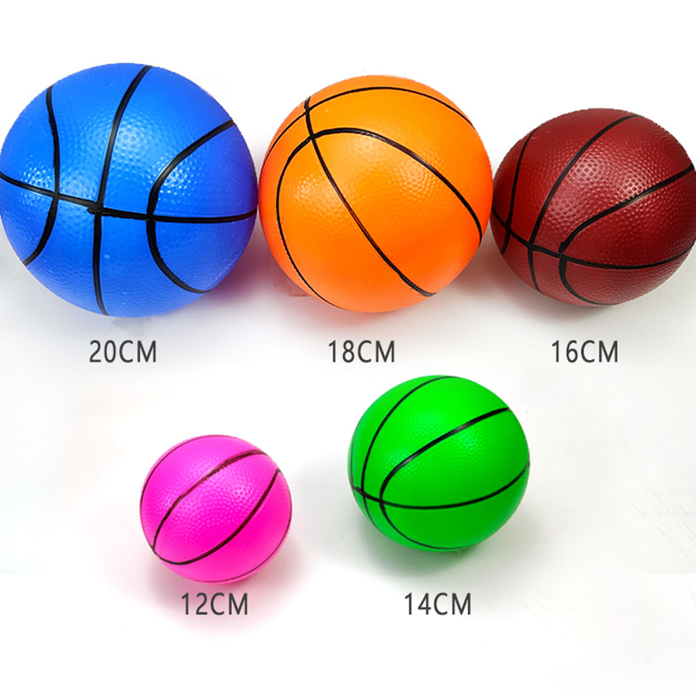 3 Штуки Мини Баскетбольные Игрушки Надувные Мячи PVC 16*16Cm Случайный Цвет Инфлятор В Комплекте