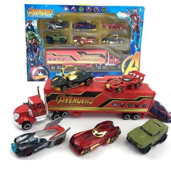 Набор из 7 детских игрушечных машинок/Спортивные автомобили Avengers
