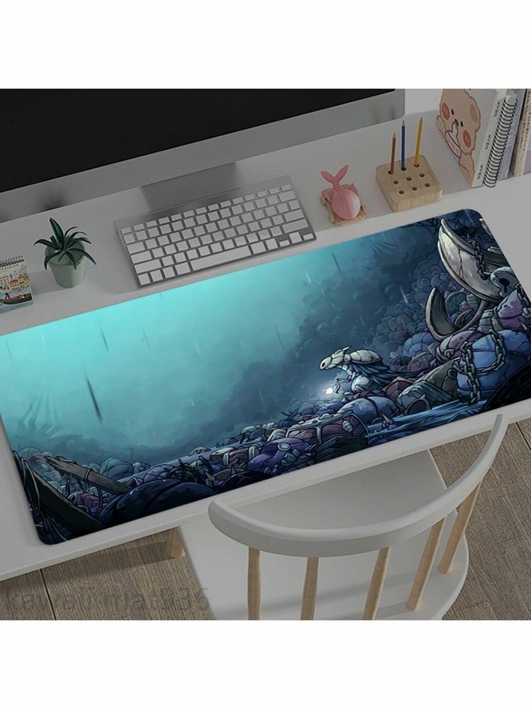 Игровой коврик для мыши Hollow Knight XXL, коврик для компьютерного стола, толстый ковер, размер 40x90 см