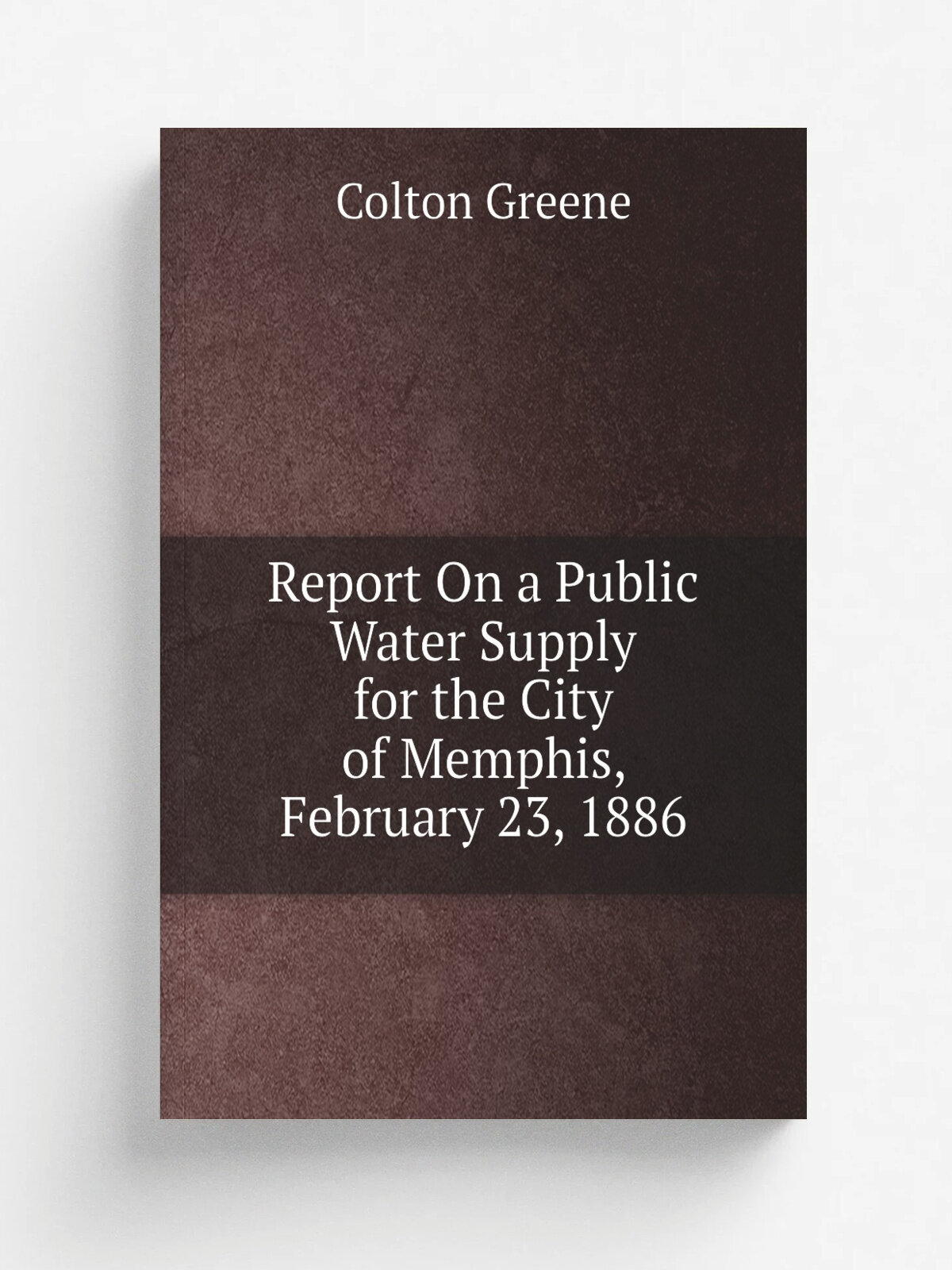 Report On a Public Water Supply for the City of Memphis, February 23, 1886