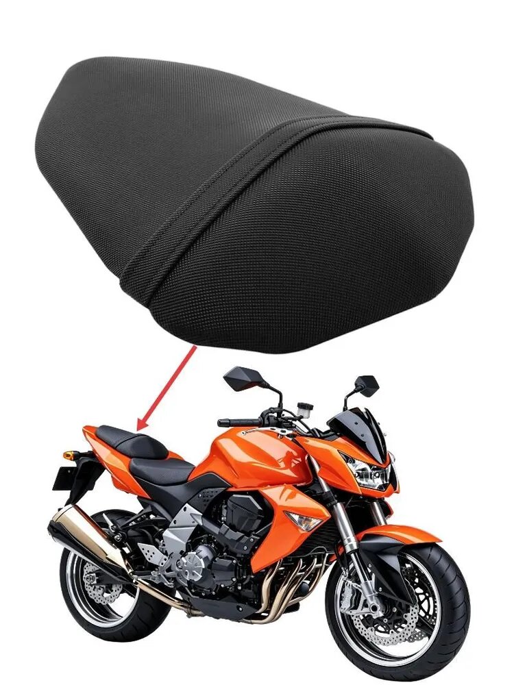 Заднее сиденье пассажира для Kawasaki Z750 2007-2010 Z1000 2007-2009 черный