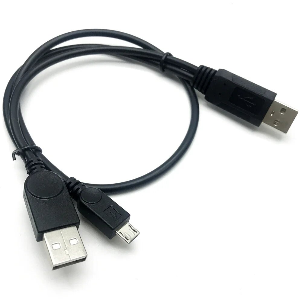 Двойной Кабель USB 2.0 Типа A К Micro USB Mini Type-C Адаптер USB3.0 К Micro-b Для Мобильного Жесткого Диска Кабель Для Перед.