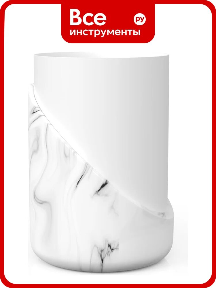 Настольный стакан для зубных щеток FORA Marble light полирезин FOR-MRL044