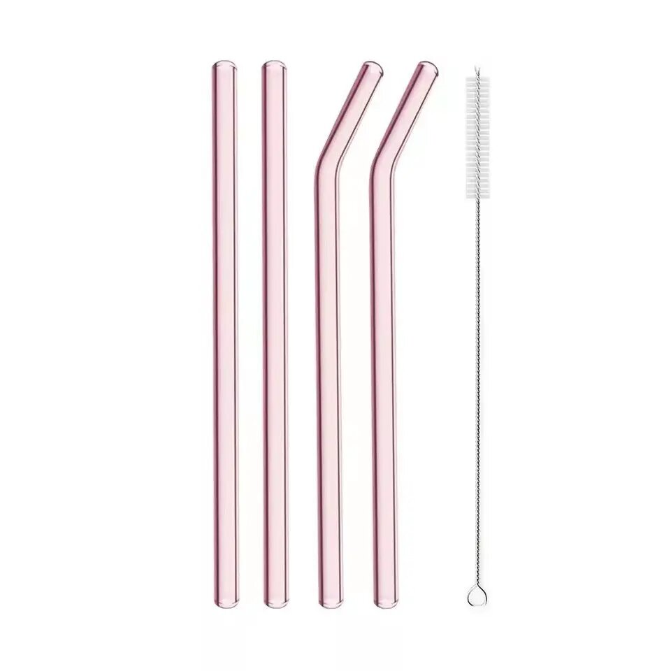 Многоразовые стеклянные трубочки 20 см 5Pcs Mix