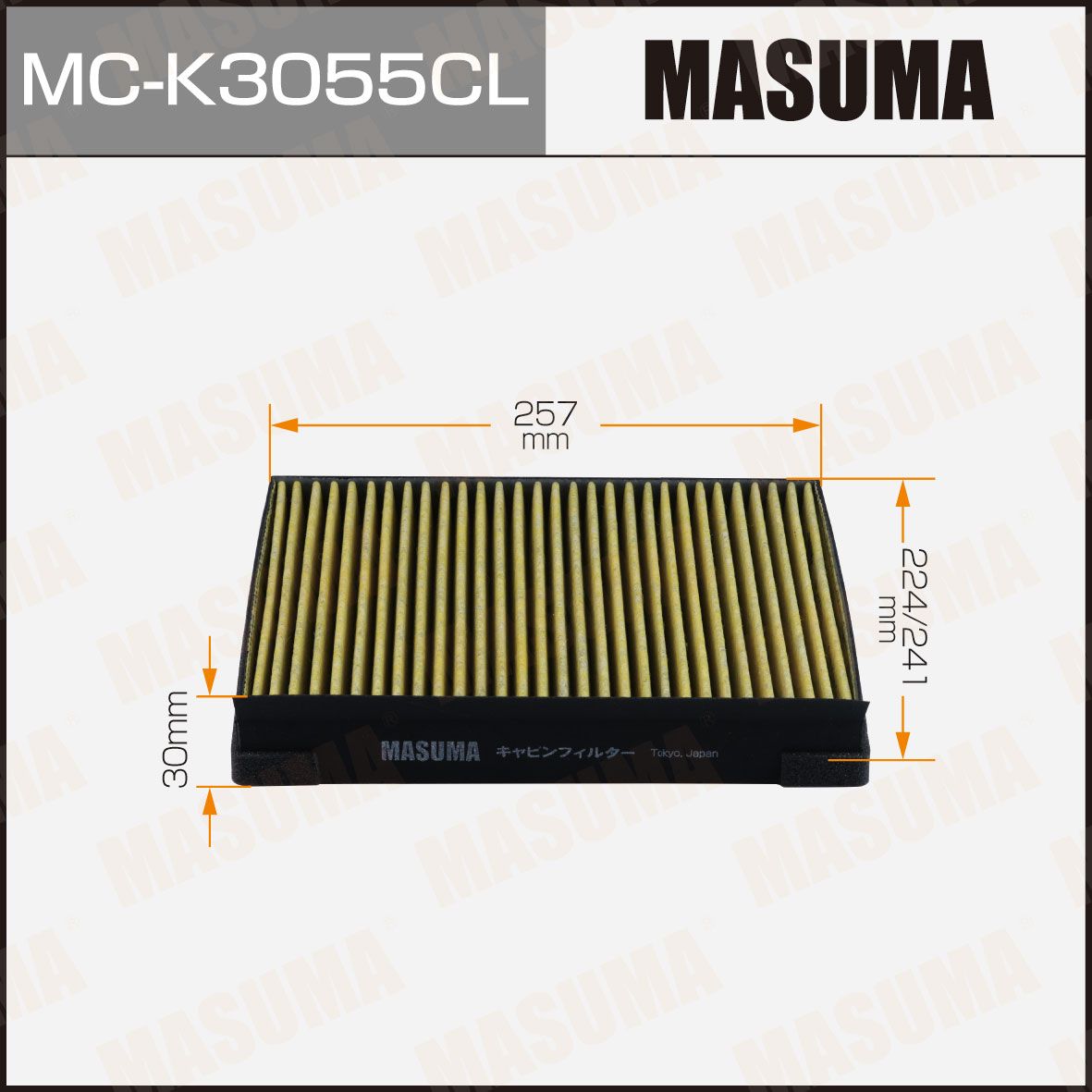 Фильтр салонный угольный MASUMA MC-K3055CL для GENESIS, HYUNDA, KIA