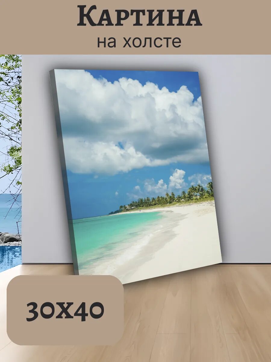 Картина Постер Мальдивы Maldives 30x40 тропический пейзаж